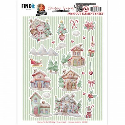 SB10819 Push-Out - Yvonne Creations - Christmas Scenery - Small Elements B