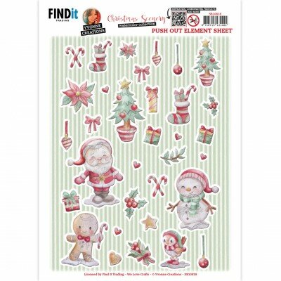 SB10818 Push-Out - Yvonne Creations - Christmas Scenery - Small Elements A