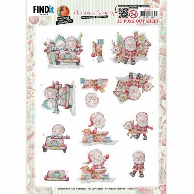 SB10815 3D Push-Out - Yvonne Creations - Christmas Scenery - Santa