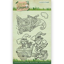 YCCS10083 Clear Stamps - Yvonne Creations - Great Gnomes - Biking Gnome