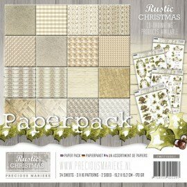 PMPP10007 Paperpack -  Precious Marieke - Rustic Christmas