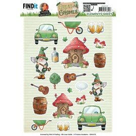 CD12172 Cutting Sheets - Yvonne Creations - Great Gnomes - Small Elements