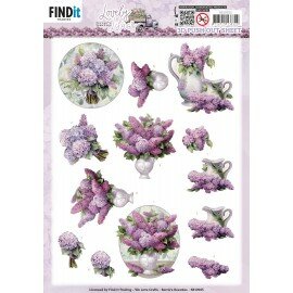 SB10925 3D Push Out - Berries Beauties - Lovely Lilacs - Lovely Bouquets