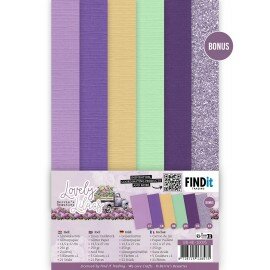 BB-4K-10005 Linen Cardstock Pack - Berries Beauties - Lovely Lilacs - 4K