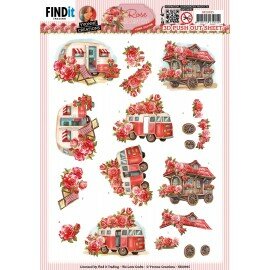 SB10935 3D Push Out - Yvonne Creations - Rose Decorations - Rose Transport