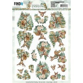 CD12191 3D Cutting Sheets - Amy Design - Enchanting Christmas - Deer