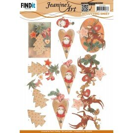 CD11976 3D Cutting Sheets - Jeanine's Art - Orange Christmas