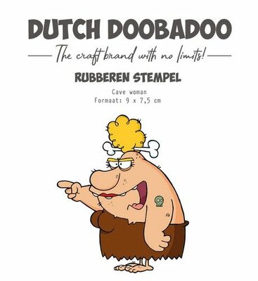 Dutch Doobadoo Rubber stempel Cave woman 497.004.016 9x7,5cm (07-24)