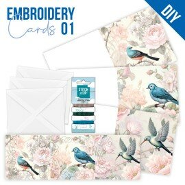 Stitch And Do Cards 01 - Blue Birds