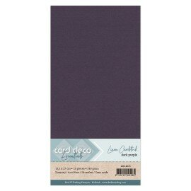 35 Card Deco Linnen 135x270mm 10 vel Dark Purple 240grm