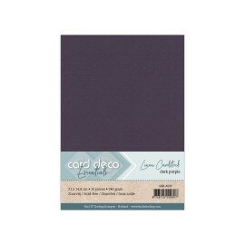 35 Card Deco Linnen A5 10 vel Dark Purple 240grm