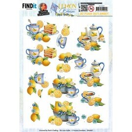 SB10947 3D Push Out - Yvonne Creations - Lemon Breeze - Lemon Tea