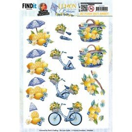 SB10946 3D Push Out - Yvonne Creations - Lemon Breeze - Lemon Bike