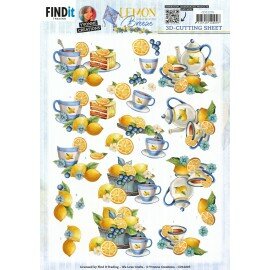 CD12205 3D Cutting Sheets - Yvonne Creations - Lemon Breeze - Lemon Tea