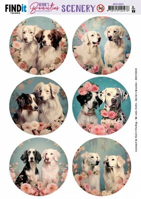 BBSC10043 Scenery Push Out - Berries Beauties - Pretty Pups - Round