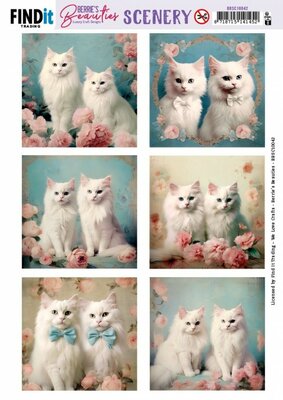 BBSC10042 Scenery Push Out - Berries Beauties - Pretty Kitties - Square