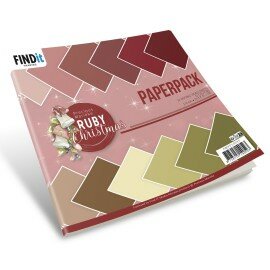 PMPP10045 Paperpack - Precious Marieke - Ruby Christmas - Solid Colours