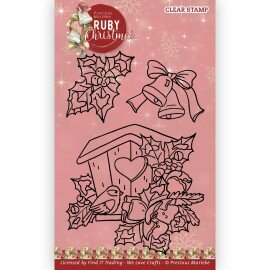 PMCS10054 Clear Stamps - Precious Marieke - Ruby Christmas - Ruby Birdhouse