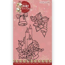 PMCS10053 Clear Stamps - Precious Marieke - Ruby Christmas - Ruby Candles