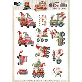 SB10952 3D Push Out - Yvonne Creations - Gnome for Christmas - Gnome Transport