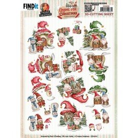 CD12210 3D Cutting Sheets - Yvonne Creations - Gnome for Christmas - Gnome Houes