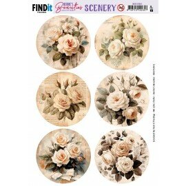 BBSC10051 Push-Out Scenery - Berries Beauties - Brocante Roses - Round