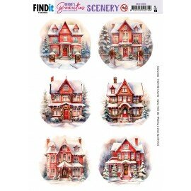 BBSC10055 Push-Out Scenery - Berries Beauties - House - Round