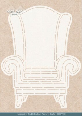 CDEST038 Stencil - Card Deco Essentials -Nostalgic Chair - A5