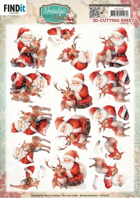 CD12225 3D Cutting Sheets - Berries Beauties -Nostalgic Noel - Nostalgic Deer