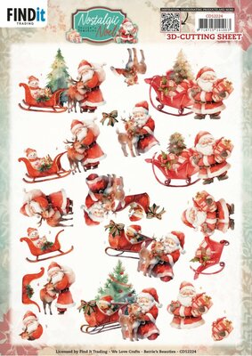 CD12224 3D Cutting Sheets - Berries Beauties -Nostalgic Noel - Nostalgic Sleigh