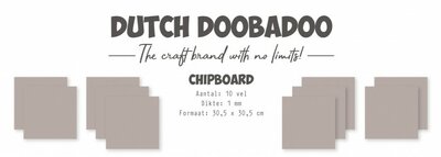 Chipboard 1 mm - DDBD - 30,5 x 30,5 cm - 10 pcs