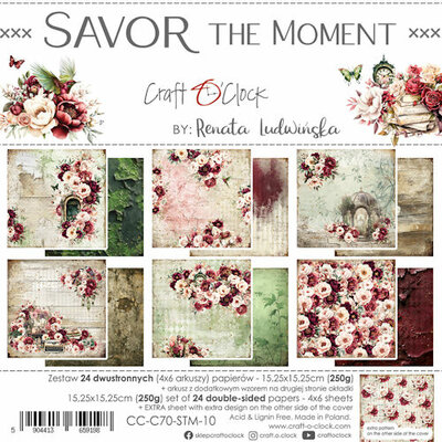 Craft O Clock Set of Papers 15x15 cm Savor the Moment