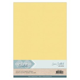 101 Linen Cardstock - A4  Zachtgeel  10 vel