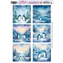 Scenery Push out - Berries Beauties - Penguin - Square