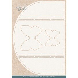 Stencil - Card Deco Essentials - Flutters Folding Card Stencil - A5