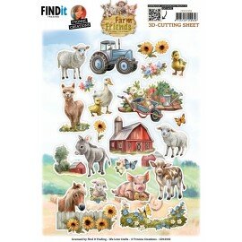 Cutting Sheet - Yvonne Creations - Farm Friends - Small Elements