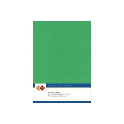 22 Card Deco Linnen A5 10 vel Groen 240grm