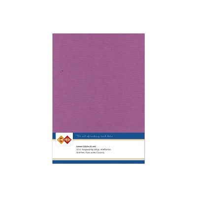 38 Card Deco Linnen A5 10 vel Aubergine 240grm