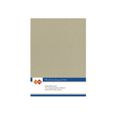 53 Card Deco Linnen A5 10 vel Taupe 240grm