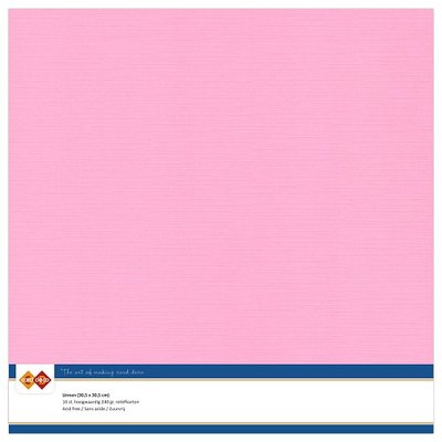 16  Card Deco Linnenkarton - 30,5 x 30,5  Roze  10 vel