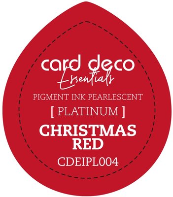 Card Deco Essentials Fast-Drying Pigment Ink Pearlescent Christmas Red